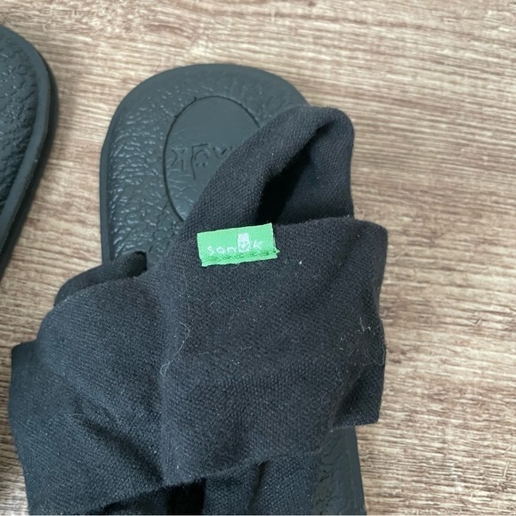 Sanuk Women's Yoga Sling Black and White Size 10 - Picture 2 of 5